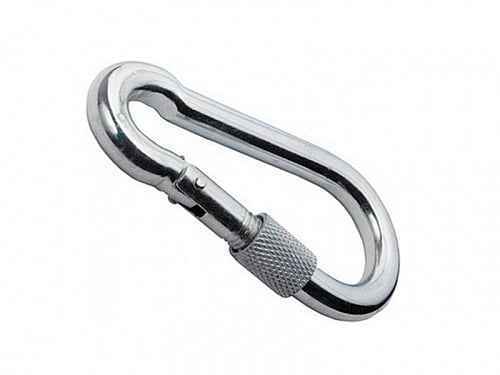 Карабин М12 пожарный форма &quot;D&quot; DIN5299 цинк (РФ)