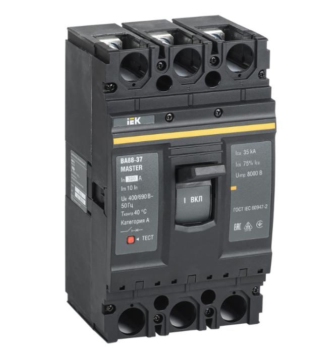 Выключатель автоматический 3п 320А 35кА ВА88-37 MASTER IEK (РФ)