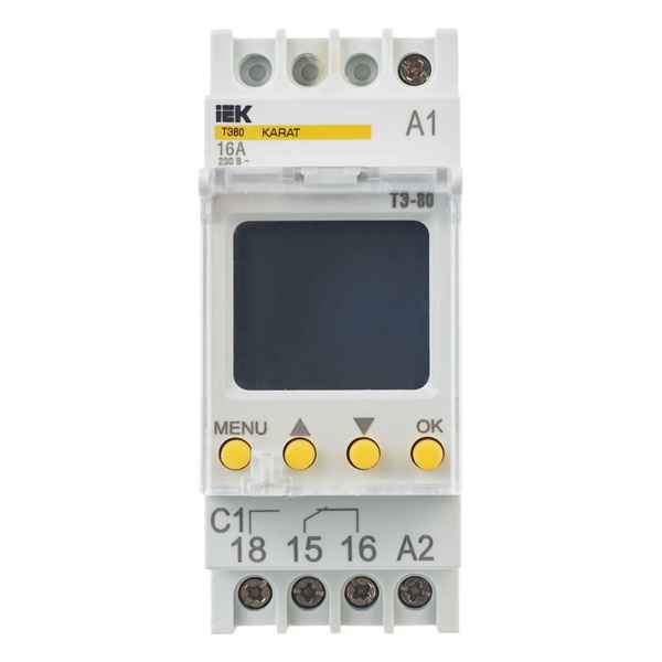 Таймер ТЭ80 цифровой 16А 230В на DIN-рейку KARAT IEK (РФ)