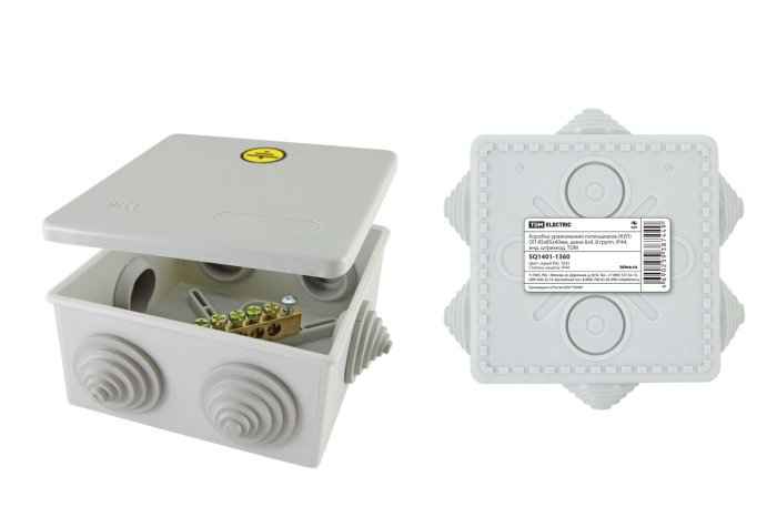 Коробка уравнивания потенциалов (КУП) о/п 80х80х45мм шина 6х9 IP55 (РФ)