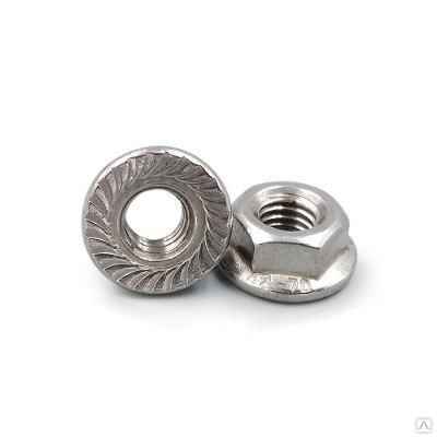 Гайка М10 с фланцем DIN6923 цинк (РФ)
