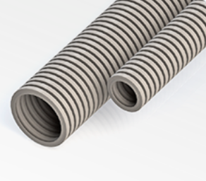 Труба гофрированная ПВХ 16мм легкая 350Н серый (100м) Промрукав (РФ)
