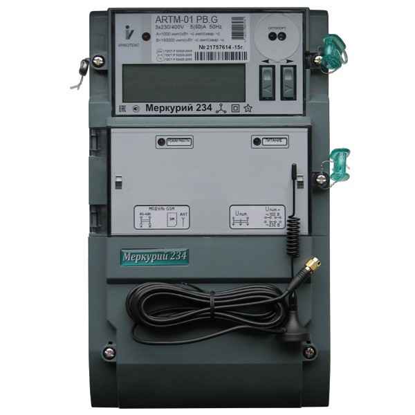 Счетчик электроэнергии 3ф. 230/400В 5(10) кл.т. 0,5S/1,0 многотариф. Меркурий 234 ARTMX2-03 DPBR.G (
