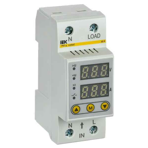 Реле напряжения и тока 1 фаз. 40А 36мм РНТ-д IEK (РФ)