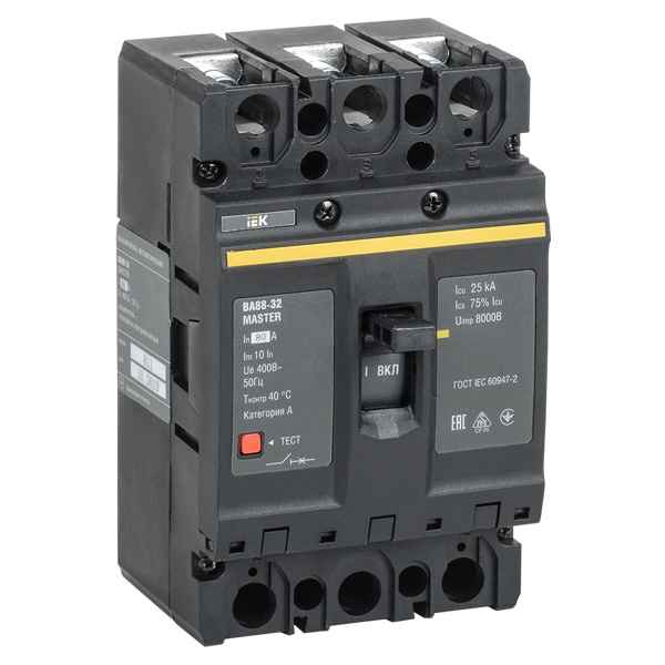 Выключатель автоматический 3п 80А 25кА ВА88-32 MASTER IEK (РФ)