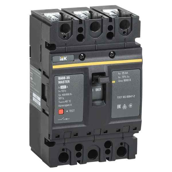 Выключатель автоматический 3п 200А 35кА ВА88-35 MASTER IEK (РФ)