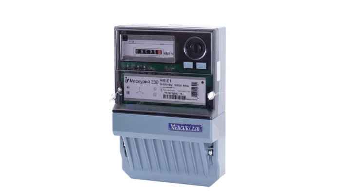 Счетчик электроэнергии 3ф. 230/400В 5(60) кл.т. 1,0 Меркурий 230 AM-01 (РФ)