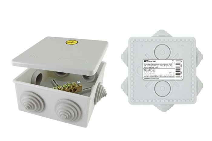 Коробка уравнивания потенциалов (КУП) о/п 100х100х50 шина 6х9 IP55 ТДМ (РФ)